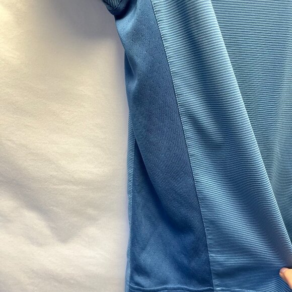 Adidas Women's Golf Climacool Collared Short Sleeve Striped Blue Polo Size XL - Picture 7 of 13